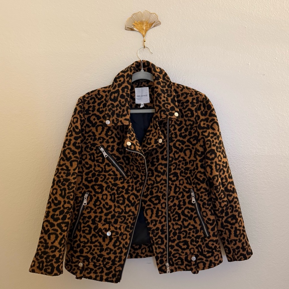 Anthropologie Avec les Filles Leopard Print Women's Jacket
